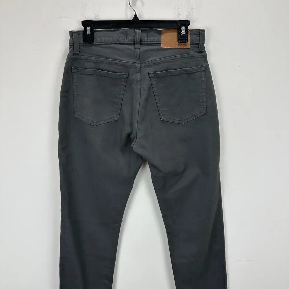 Madewell Garment Dyed Athletic Slim Jeans Thunder Cloud Gray Mens W 30 L 32 NWT